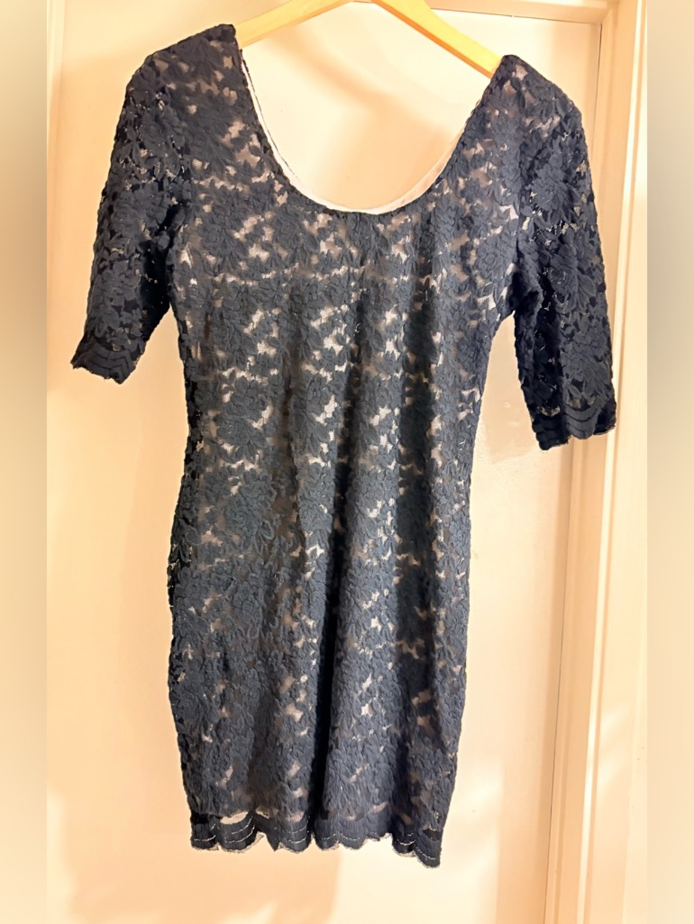 Nella Fantasia Black Lace Midi Dress